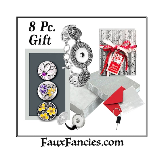 GIFT of Snap Buttons, FaST SHiP, 8pc GIFT or Snap Button Bracelet or 3pc Buttons Only, #GiftForHer, #GingerSnaps, #SnapSnaps, #FastShipGift