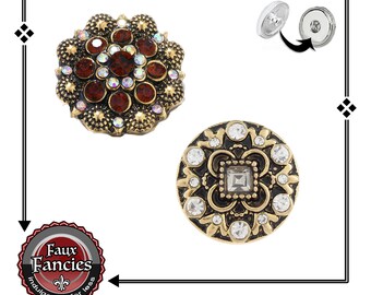 STUNNING 18mm Snap Buttons, Ginger Snaps, #SnapCharms, Changeable Snap, Rhinestone Snaps, #SnapButton, #FallCharm, Rhinestone Snap Charms