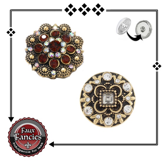 STUNNING 18mm Snap Buttons, Ginger Snaps, #SnapCharms, Changeable Snap, Rhinestone Snaps, #SnapButton, #FallCharm, Rhinestone Snap Charms