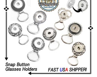 Snap Button Glasses Holder, 18mm Snap button holder for glasses