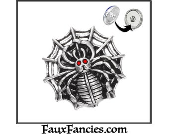 18mm SPIDER Snap Buttons, Halloween Ginger Snaps, 18mm Snap Charms, Halloween Snap Charm, Rhinestone Snaps, Snap Snap, #SnapButton