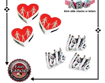 Love Slider Charm, Slide charm LOVE, Slide Bracelet Love, Love charm, 8mm Charms, Jewelry Gift, #SlideCharm, #Gift for her