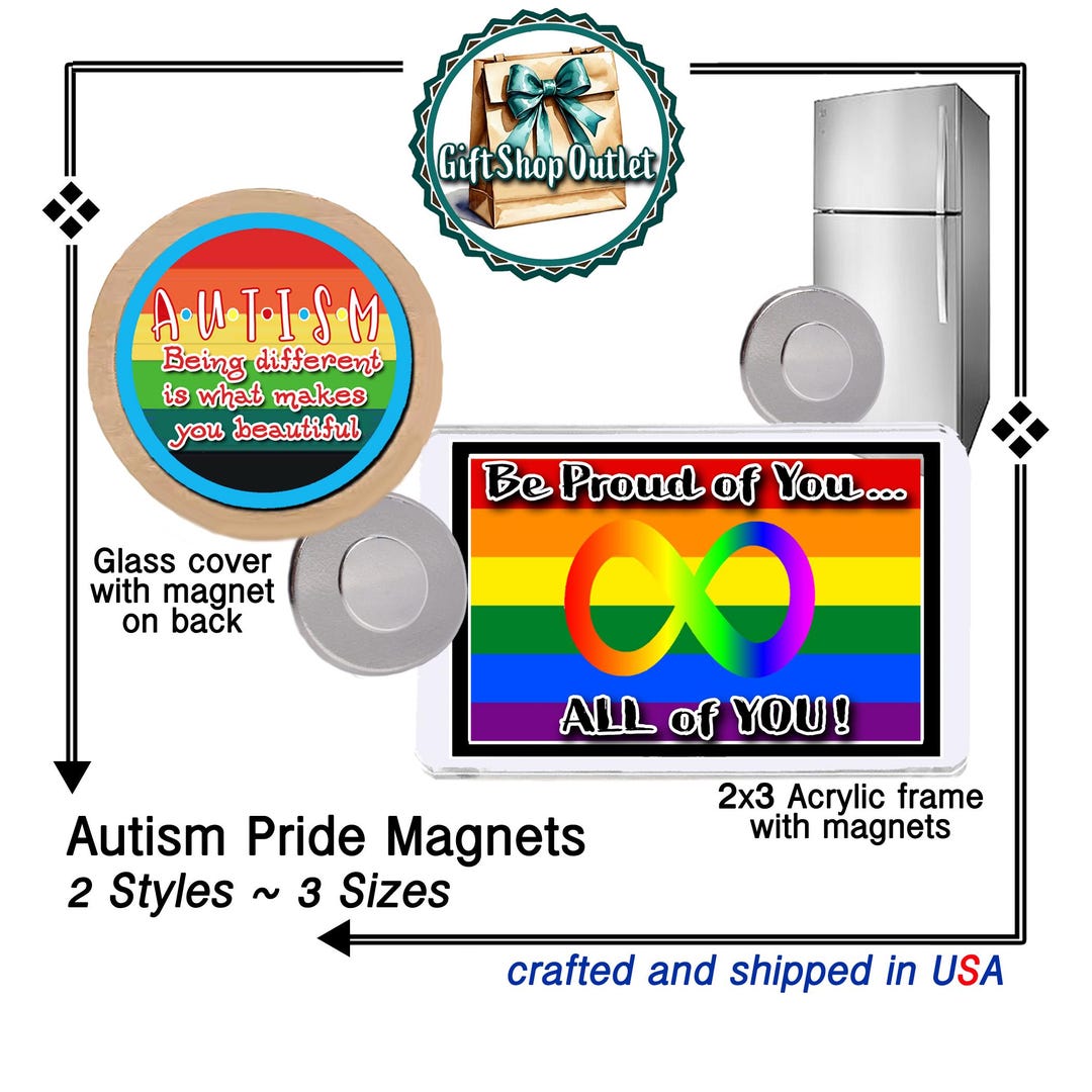OUR DESIGN! AUTISM Awareness Magnets, Autism Support Magnet, Autistic ...