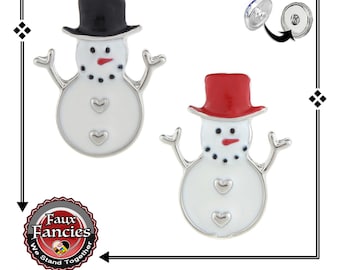 Christmas Snowman Snap Buttons, Holiday Ginger Snaps, Snap Charms, 18mm Snowman Snap Button, Snowman Charm, Snap Snap, #SnowmanCharm