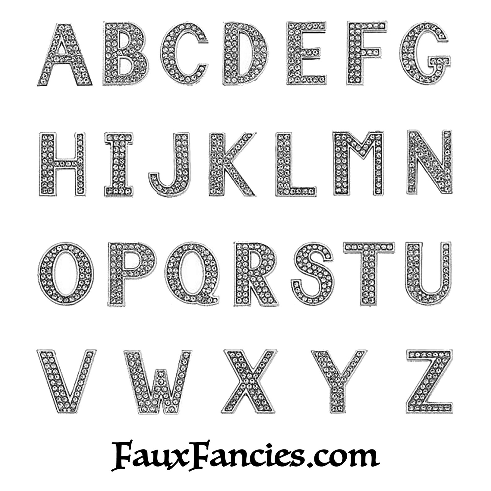 30mm Rhinestone Slider Letter Charms Bracelet Letter Charms Etsy