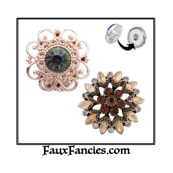 Snap Buttons, GORGEOUS Ginger Snaps, Snap Snap on Charms, Changeable Snap, Rhinestone Snaps, Snap Charm #BraceletCharm, Bracelet snap Button