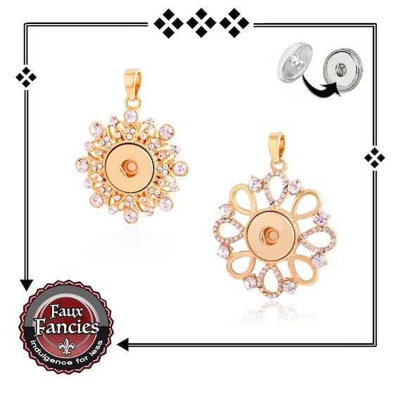 GORGEOUS Snap Button Pendant, Gold Tone Snap Pendant, Ginger Snaps, #SnapButtons, #SnapButtonJewelry,#SnapCharms, #SnapJewelry, #GiftForHer