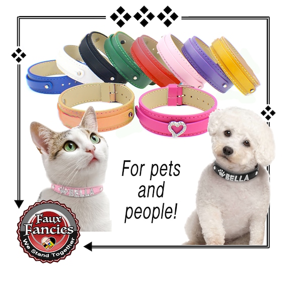 Pet Collars, Collar for 8mm Slide Letters, Choker for 8mm Sliders, Collar for 8mm Charms, Dog Collar, #DogCollar, #PetCollar, #Choker