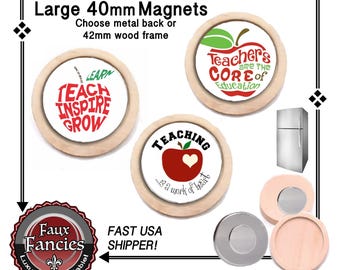 SALE! TEACHER Handmade MAGNeT Gift, Teach Inspire Grow gift, Best Teacher, #BestTeacherGift, #TeacherMagnet, #BestTeacher, #RefMagnet