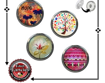 SNAP BUTTONs, 18mm CABOCHON Snap Charms, CABOCHON Mandala Snaps, #18mmCabochonSnapButtons, #BraceletCharms, #BraceletSnaps. #SnapJewelry