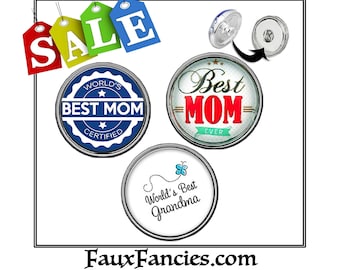 SALE! 18mm Snap Buttons, Mom Ginger Snaps, Snap Buttons, Snap on Charms, Interchangeable Snap, Rhinestone Snaps, Snap Snap, Jewelry gift
