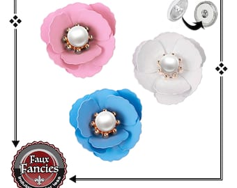 Pearl Flower Snap Buttons EXCLUSIVELY OURs! Ginger Snap, Snap Charms, #BraceletCharms, Rhinestone Snap, #SnapSnap, #GiftForHer, #SnapButton