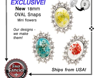 Mini Flower SNAP Buttons, Flower Snap Buttons, 18mm Cabochon Snap Button, Flower Charms, #FlowerSnapButtons, #SpringSnapButton, #SnapJewelry
