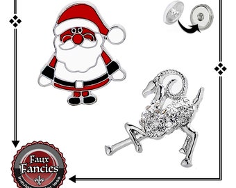 SANTA Snap Buttons, Ginger Snaps, Snap Charms, #ChristmasSnapCharm, Rhinestone Snaps, Snap Snap, Rhinestone charms, Christmas Charms