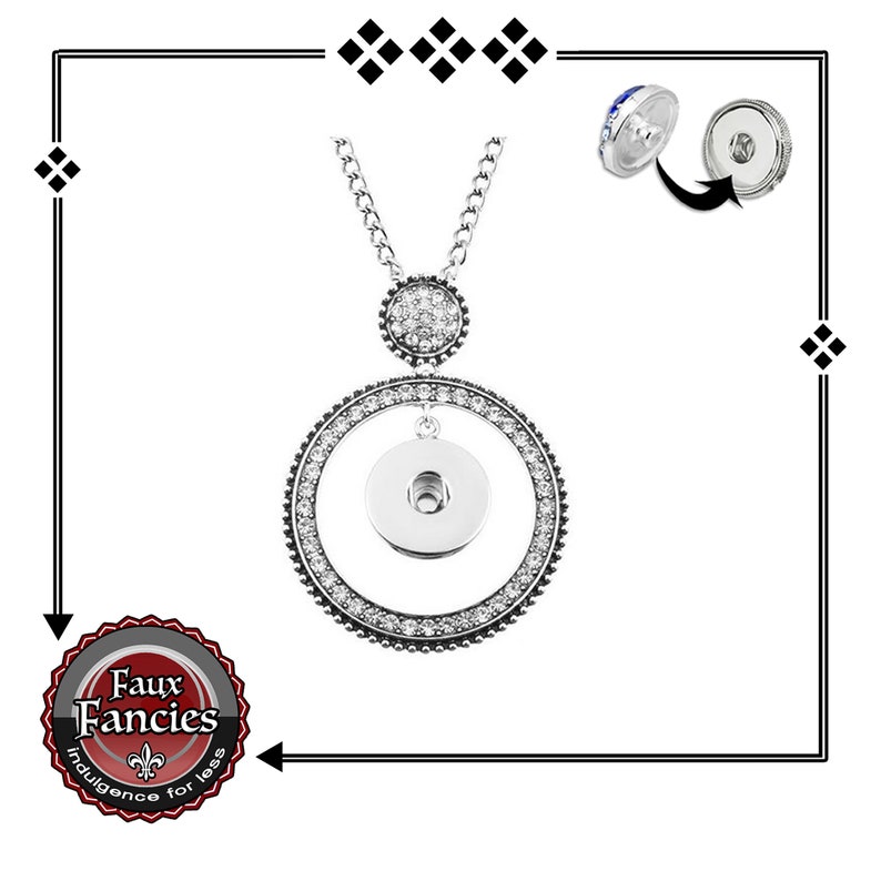 RHINESTONE Pendant Rhinestone Snaps Snap Charms Jewelry gift Ginger Snaps #SnapPendant Noosa Snap 18mm Snap Button Pendant