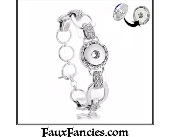 SALE! Snap Button Bracelet, GORGEOUS Adjustable Snap Bracelet, Snap Bracelet for Snap Buttons, #SnapButtonJewelry, #SnapJewelry