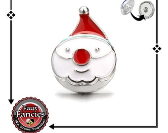 Snowman Snap Button Charm: Holiday Ginger Snaps Jewelry (18mm-20mm)