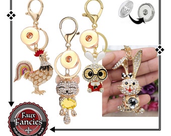 RHINESTONE Key Rings, #StockingStuffer, Snap Button Purse Clip, Snap Buttons, #GiftForHer, #RhinestoneKeyRing, #SnapKeyRing, #SnapButton