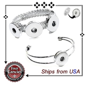 Snap Button CUFF Bracelet, Snap Jewelry for Ginger Snap Button, Snap, Gift for her, Snap Jewelry, Interchangeable Snap Button, #SnapBracelet