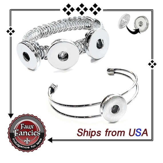 Snap Button CUFF Bracelet, Snap Jewelry for Ginger Snap Button, Snap, Gift for her, Snap Jewelry, Interchangeable Snap Button, #SnapBracelet