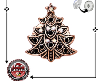 Our Design! Christmas Tree 18mm Snap Buttons, Ginger Snaps, Snap on Charms, Interchangeable Snap, Rhinestone Snaps, Snap Snap, Jewelry gift