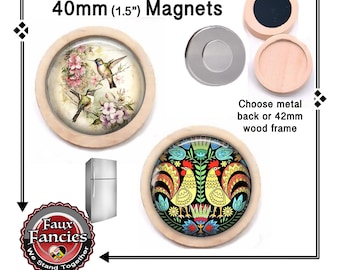 SALE! HUMMINGBIRD Flower Handmade Magnet, ROOSTER Magnet, Hummingbird Gift, #HummingbirdMagnet, #RoosterMagnet, #HummingbirdGift, #Rooster