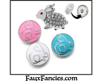 BUNNY Buttons, Ginger Snap Buttons, SPRING Snao Snap, Snap Charms, #BunnySnapCharms, Rhinestone Snaps, Snao Snap, #SpringSnapCharms