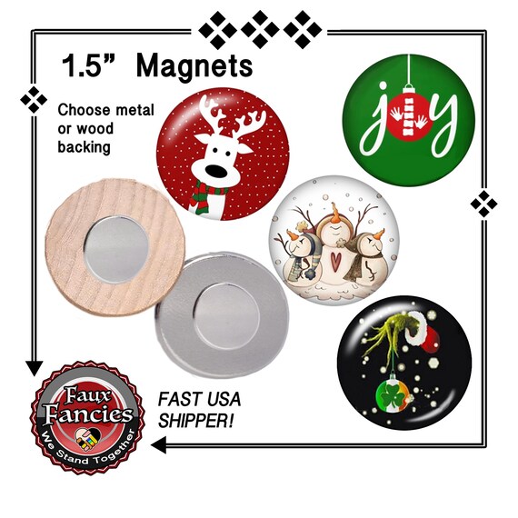 CHRISTMAS Magnet, Handmade Magnet, Reindeer Magnets, #ChristmasMagnet, #ChristmasGift, Refrigerator Magnet, Magnet for metal. #RefMagnet