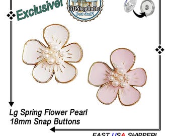 EXCLUSIVE! Large SPRING Flower Snap Buttons, Flower Snap Button, Spring Snap Buttons, #SnapCharms, #SnapJewelry, Gift for Her
