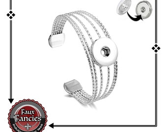Snap Button Cuff Bracelet: Interchangeable Jewelry Gift