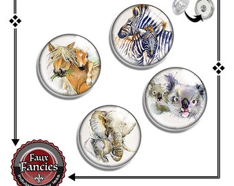 SALE CABOCHON Snap Buttons, Horse Charm, Koala Charm, Zebra Charm, Elephant Charm, #Cabochons, #SnapButtons, #BraceletCharms, #SnapPopper