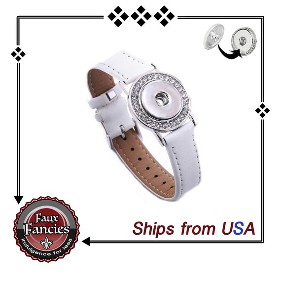 Simulated Leather Snap Button Bracelet, Snap Rhinestone Bracelet, Ginger Snaps, Snap, #SnapJewelry, Switchable Snap Buttons, #GiftForHer