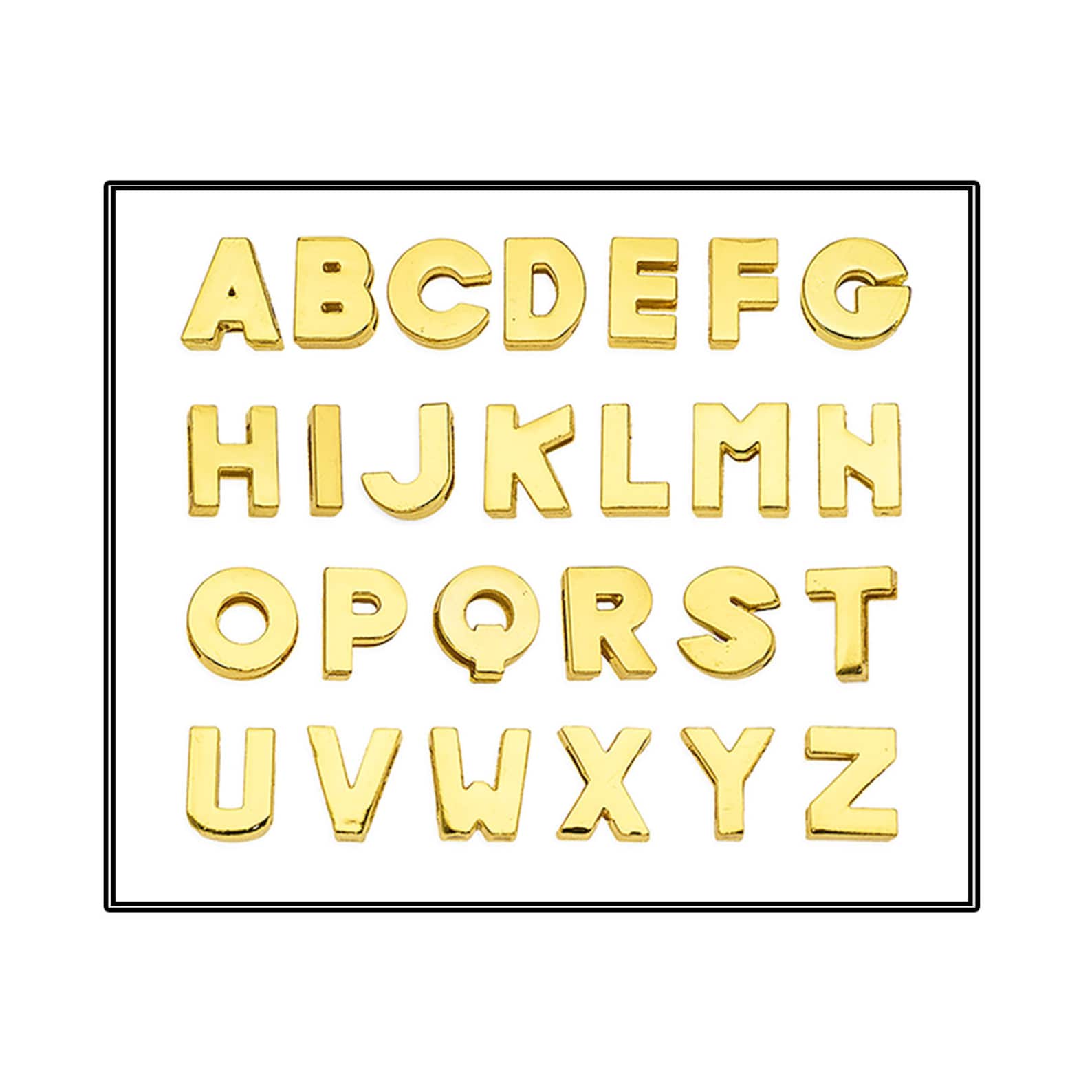 Gold Slide Letters, 8mm Slider Letters, MULTIPLE DISCOUNTS, Slider ...