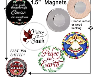 CHRISTMAS PEACE Magnet, Handmade Christ Magnet, Christmas Magnets, #PeaceMagnet, #ChristmasAngel, Refrigerator Magnet. Magnets. #RefMagnet