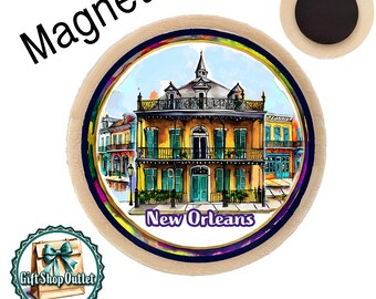 NEW ORLEANS STRONG Glass Cabochon Handmade MaGNET, New Orleans, New Orleans Souvenir, New Orleans, #New OrleansStrong, #MardiGras