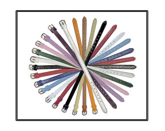 Simulated LEATHER Bracelet, fit 18mm Snap base or slide letters, numbers &  charms, #SlideBracelet, #SlideCharm, #8mmBracelet, #SnapBracelet