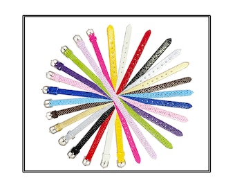 Simulated textured LEATHER Bracelet, fit 18mm Snap base or slide letters, numbers &  charms, #SlideBracelet, #SlideCharm, #8mmBracelet