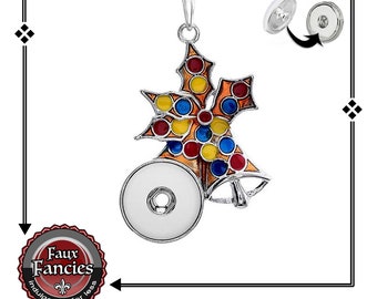 Christmas Snap Button Pendant, BEAUTIFUL Ginger Snap Pendant, Snap Charms, #SnapButtonPendant, Rhinestone Snaps, Snap Snap, Gift For Her