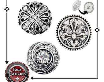 Rhinestone and Crystal SNAP Buttons, Rhinestone Ginger Snaps, #SnapCharms, #BraceletCharms, #SnapButtons, #SwitchableSnap, #RhinestoneSnap