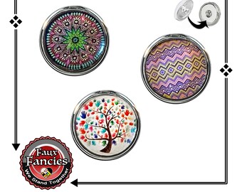Tree of Life Snap Button: Colorful Mandala Charm