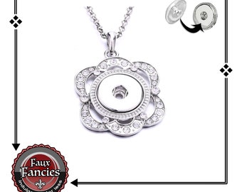 Rhinestone Pendant for Snap Buttons, Ginger Snap Pendant, Snap Charms, #SnapPendant, Rhinestone Snaps, Snap Snap, #RhinestonePendant