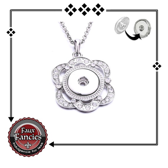 Rhinestone Pendant for Snap Buttons, Ginger Snap Pendant, Snap Charms, #SnapPendant, Rhinestone Snaps, Snap Snap, #RhinestonePendant
