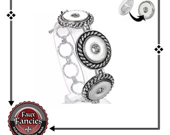 Snap TRIPLE Button Bracelet, GORGEOUS Adjustable Snap Bracelet, Snap Bracelet for 3 Snap Buttons, #SnapButtonJewelry, #SnapJewelry