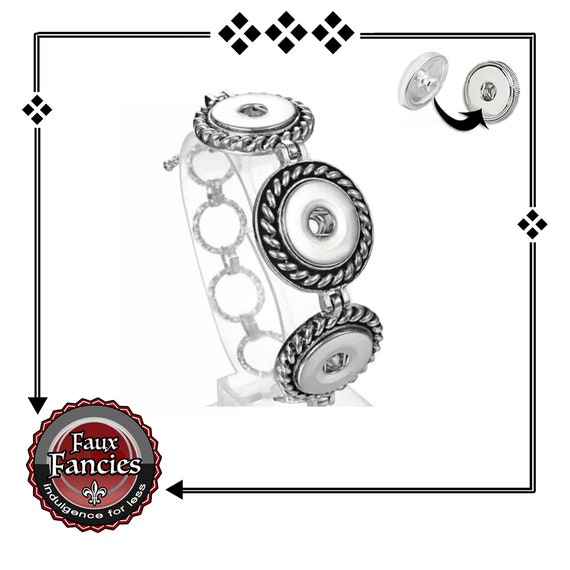 Snap TRIPLE Button Bracelet, GORGEOUS Adjustable Snap Bracelet, Snap Bracelet for 3 Snap Buttons, #SnapButtonJewelry, #SnapJewelry