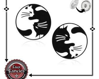 Kitty Snap Button EXCLUSIVELY OURs! Yin Yang Ginger Snap, 25mm Kitty Snap Charm, #BraceletCharm, Charm, #SnapSnap, #KittyCharm, #SnapButton