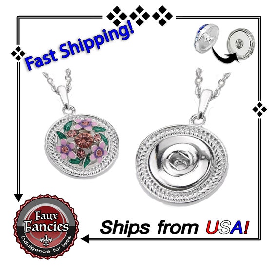 Snap Button Pendant, Simple Pendant for Snaps, Snap Button Necklace, Snap Charms, Necklace for Snaps, Snap Necklace, #SnapButtonPendant