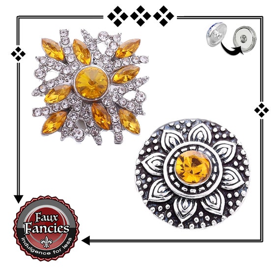 Beautiful GOLDEN Snap Buttons, 18mm Ginger Snap, Rhinestone Charms, #SnapButtons, #BraceletCharms, #SnapCharm, #RhinestoneSnap, #SnapJewelry