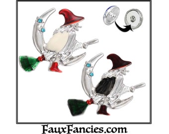 SALE! Which WITCH Snap Buttons, Halloween Snap Buttons, Ginger Snaps - Snap on Charms, Changeable Snaps, Rhinestone Snaps, Snap Snap