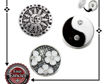 Zodiac Sun, Moon Snap Button, Yin & Yang Ginger Snap, 18mm SnapCharm, #YinYangSnap, #SnapCharm, #SwitchableSnap, #SnapPopper, Yin Yang Charm