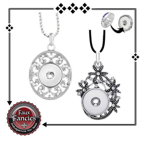 Rhinestone Snap button pendant, Floral Snap Pendants, 18mm Snap Button Jewelry, #SnapPendant, #SnapJewelry, Snap snaps, #GingerSnapPendant